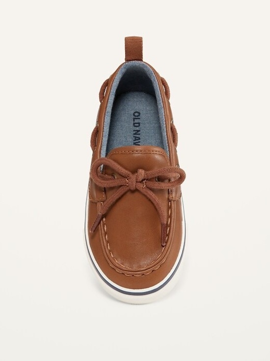 Old Navy Other - Old Navy Faux-Leather Boat Shoes for Toddler Boys Kids in Dark Cognac Size 8